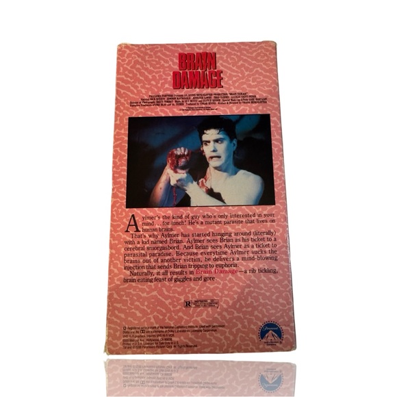 Brain Damage VHS: Horror-Comedy: Paramount: Rare-Find: GUC: Horror Film - Picture 3 of 8